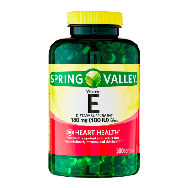 Spring Valley Vitamin E Dietary Supplement, 180 mg, 500 count