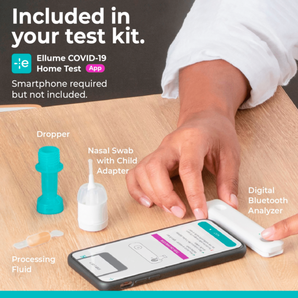 Ellume COVID Test Kit, At Home COVID-19 Home Test Kit, Rapid Antigen Self Test, Results in 15 minutes to your free mobile app, FDA Emergency Use Authorization, 1 Pack - Image 3