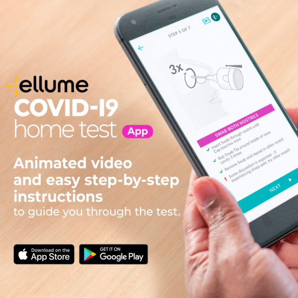 Ellume COVID Test Kit, At Home COVID-19 Home Test Kit, Rapid Antigen Self Test, Results in 15 minutes to your free mobile app, FDA Emergency Use Authorization, 1 Pack - Image 4