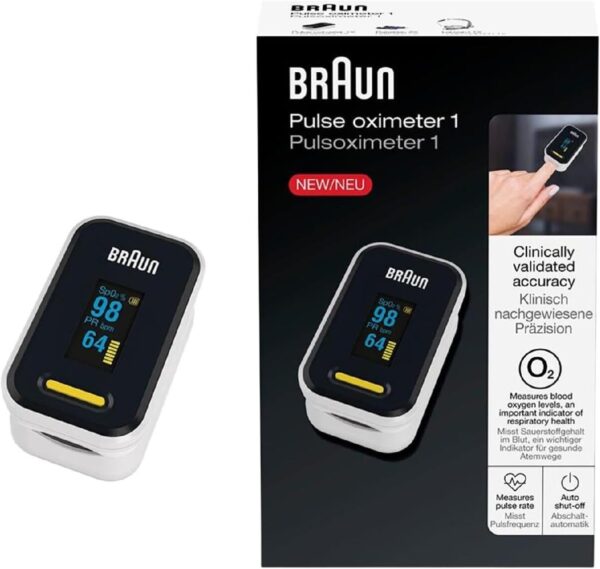 Braun Pulse Oximeter 1 - Accurate Blood Oxygen Finger